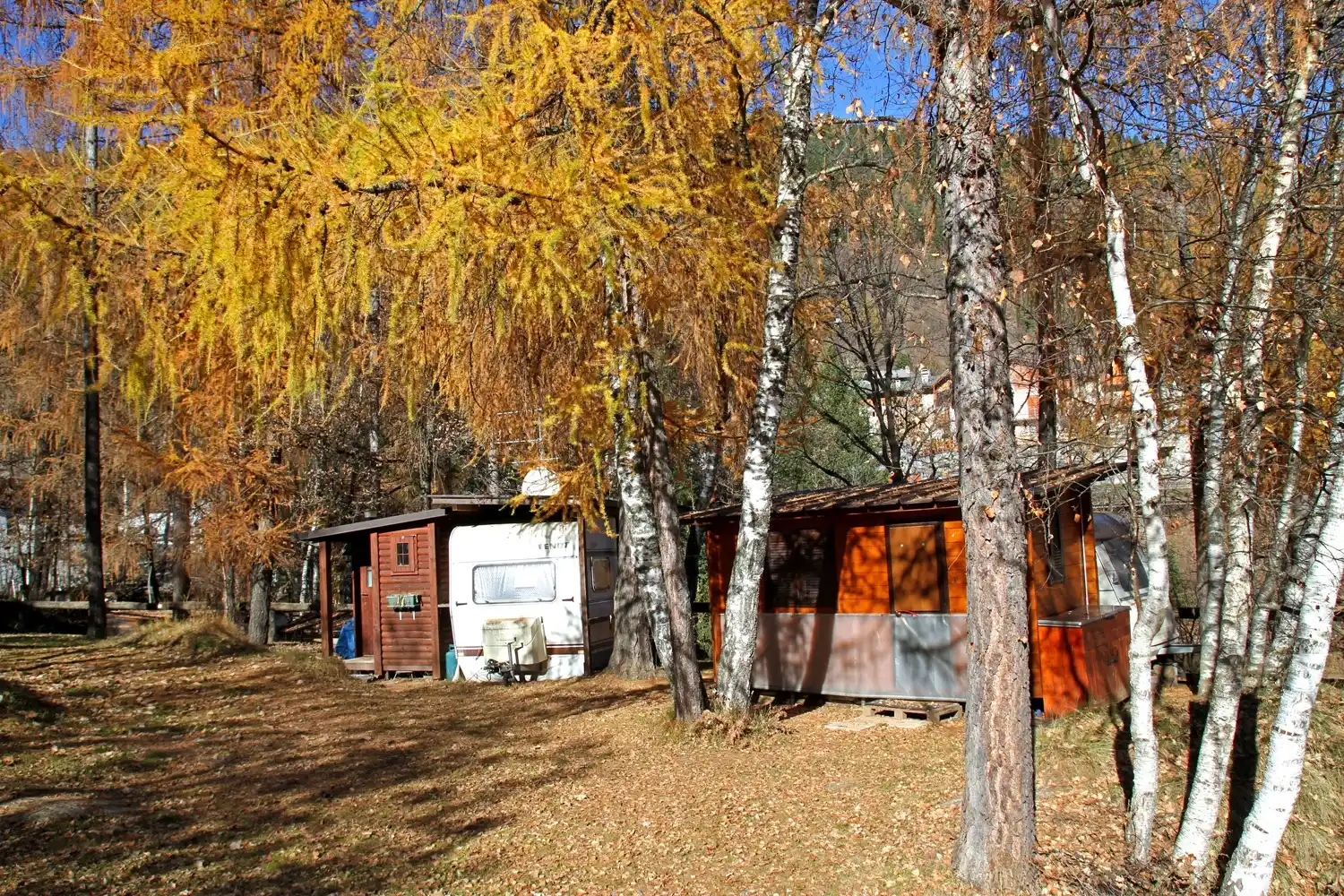 Bungalow in legno del campeggio